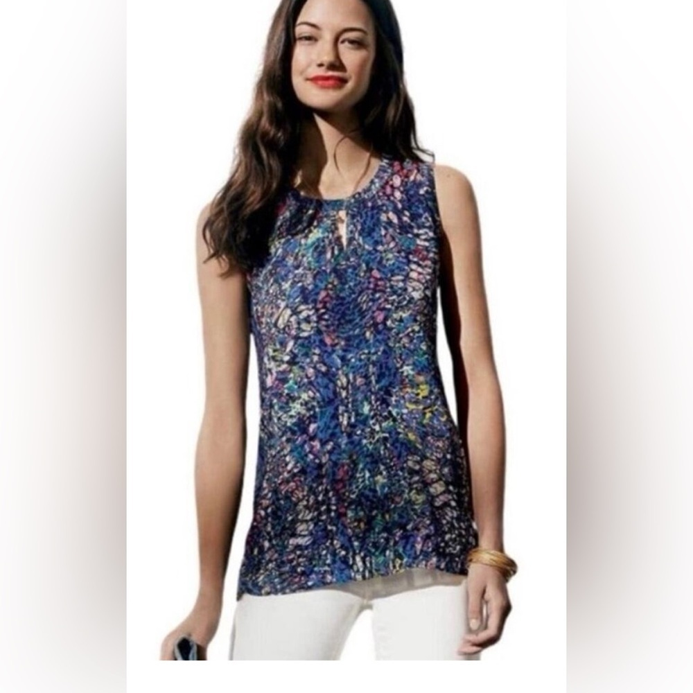 NWOT CAbi Multicolor Sleeveless Blouse Style 3093